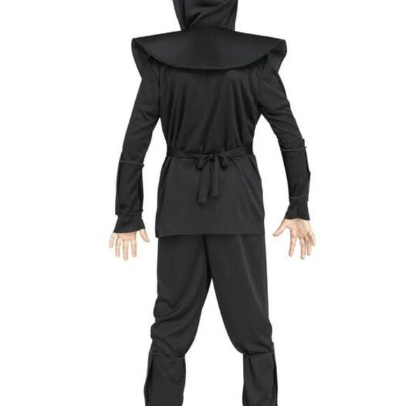 NEW 6pc Complete Red Cobra Ninja Halloween Costume W/ 5pc Ninja Knife Backpack - Picture 4 of 6